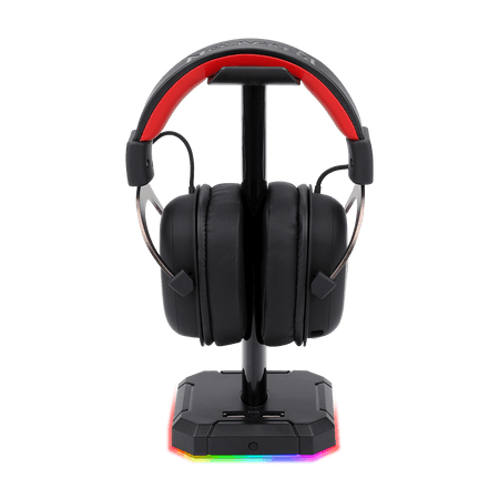 redragon ha300 scepter pro headset stand rgb backlit gaming headphone stand with supporting bar