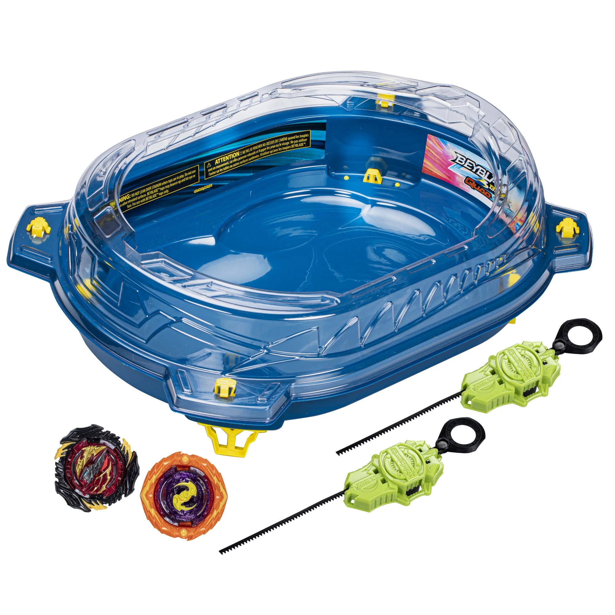 beyblade burst quadstrike thunder edge battling top set kids toy for boys and girls (2 count)