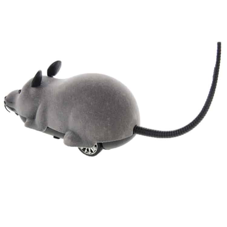 electronic fun mini mice prank toy with remote control (grey)