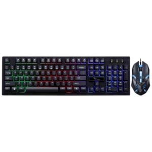 zgb g20 1600 dpi professional wired rgb backlight mechanical feel suspension keyboard + optical mouse kit for laptop, pc (black)
