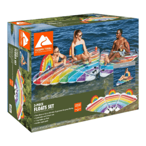 ozark trail inflatable unisex 3 piece rainbow multi color
