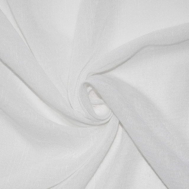archaeo slub textured linen blend grommet top curtain, 52"x95", white