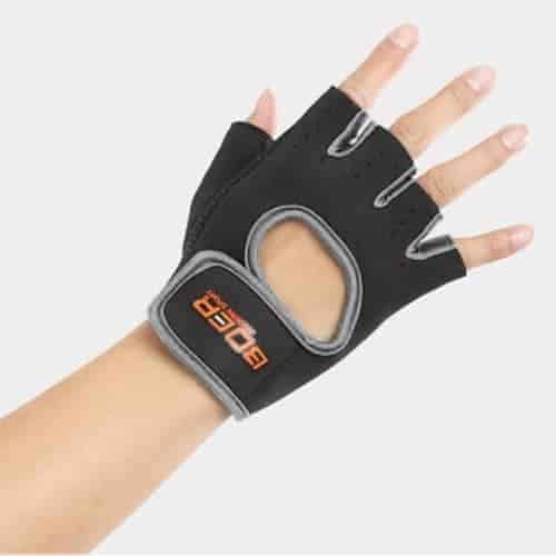 Unisex Half Finger Gloves Outdoors Riding Non-slip Breathable Sports Gloves Size Large Plamar 22*18*3.0cm (Black)