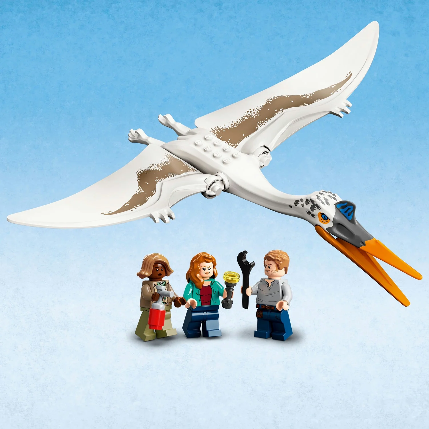 lego jurassic world quetzalcoatlus plane ambush set 76947, with dinosaur toy figure and airplane model, 2022 movie inspired