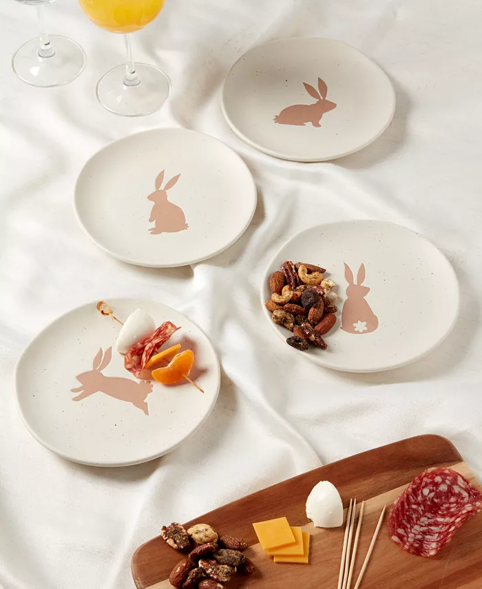 easter bunny stoneware appetizer plate