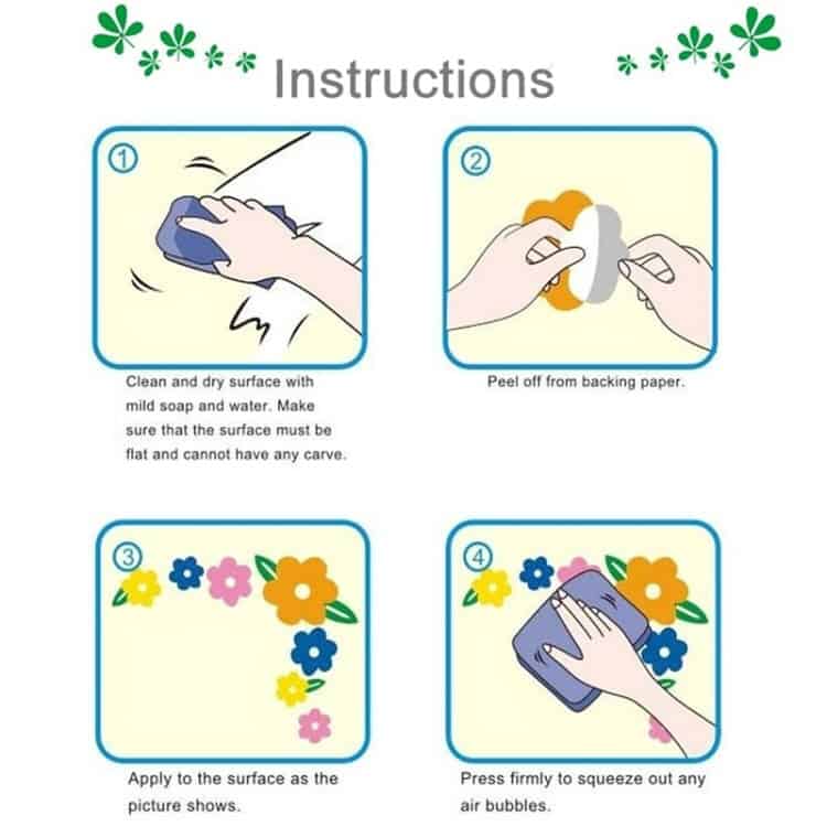 3d princess pattern removable wall stickers for home decoration size 90cm x 60cm