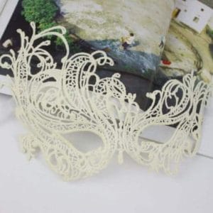 Halloween Masquerade Party Dance Sexy Lady Lace Phoenix Mask (White)