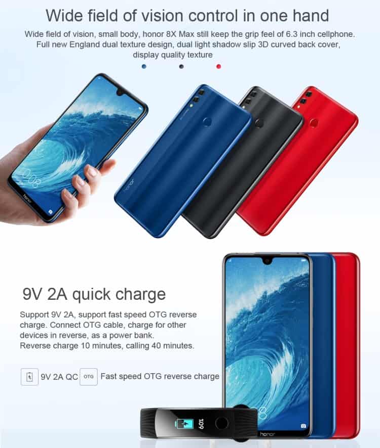 huawei honor 8x max 4gb+128gb (blue)