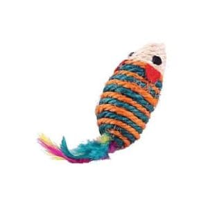 mouse shape sisal hemp pet cat toy