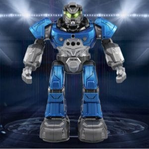 jjr/c r5 auto follow dancing gesture sensor smartwatch control robot toy (blue)