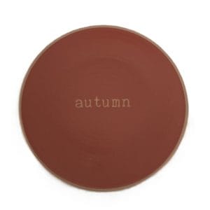 autumn stoneware round salad plate
