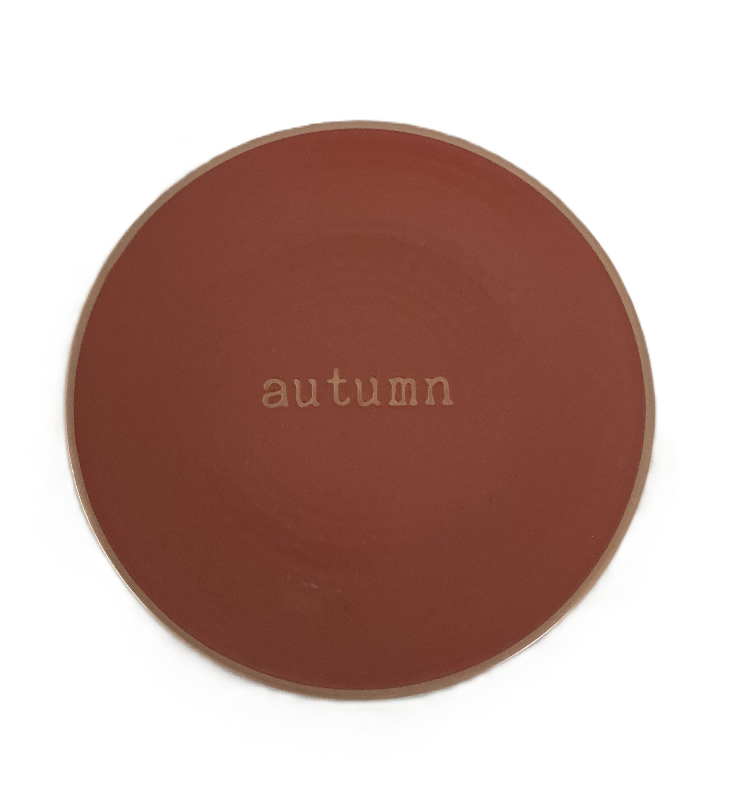 autumn stoneware round salad plate
