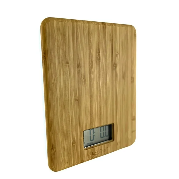 accuchef bamboo kitchen scale, 11lb/5kg capacity