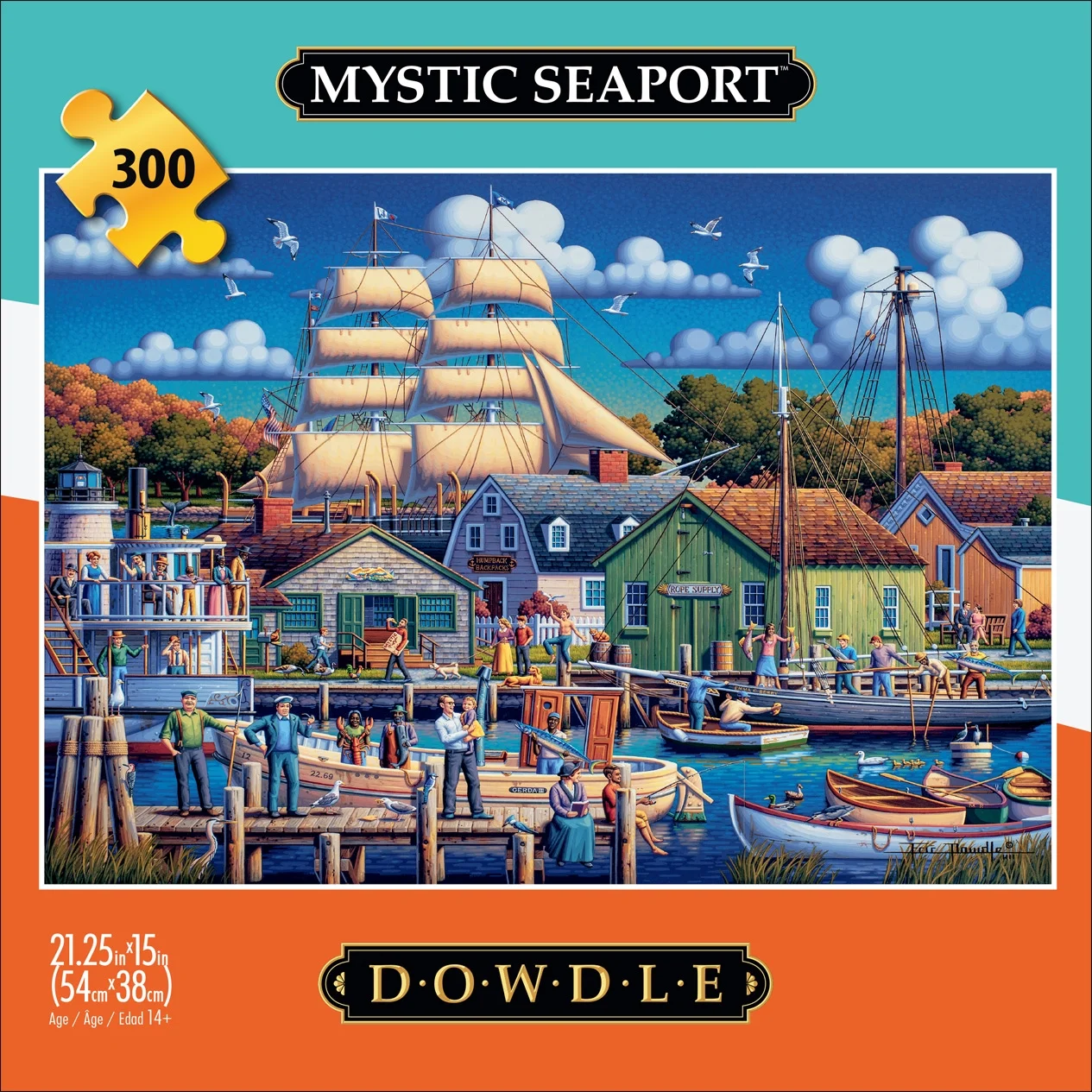 buffalo games 300 piece dowdle mystic seaport adult interlocking jigsaw puzzle