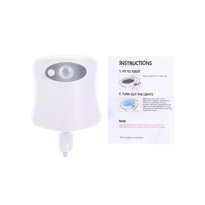 led toilet seat 8 colors motion sensor cover light bowl light lamp