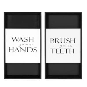 hometrends brosser les dents dimensional wall art