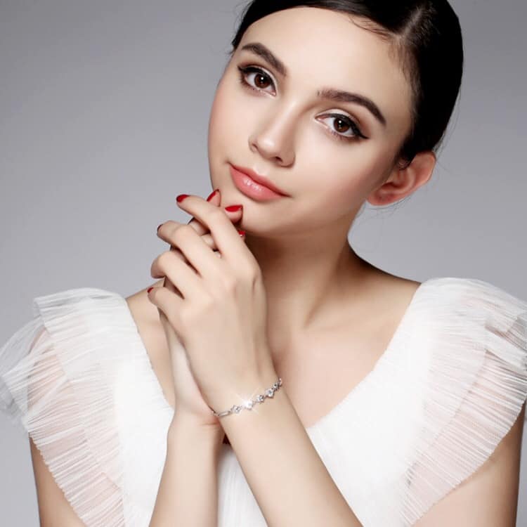 frangipani five leafed flower bracelet flower couple bracelet