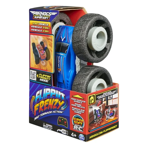 air hogs super soft, flippin frenzy 2 in 1 stunt rc vehicle