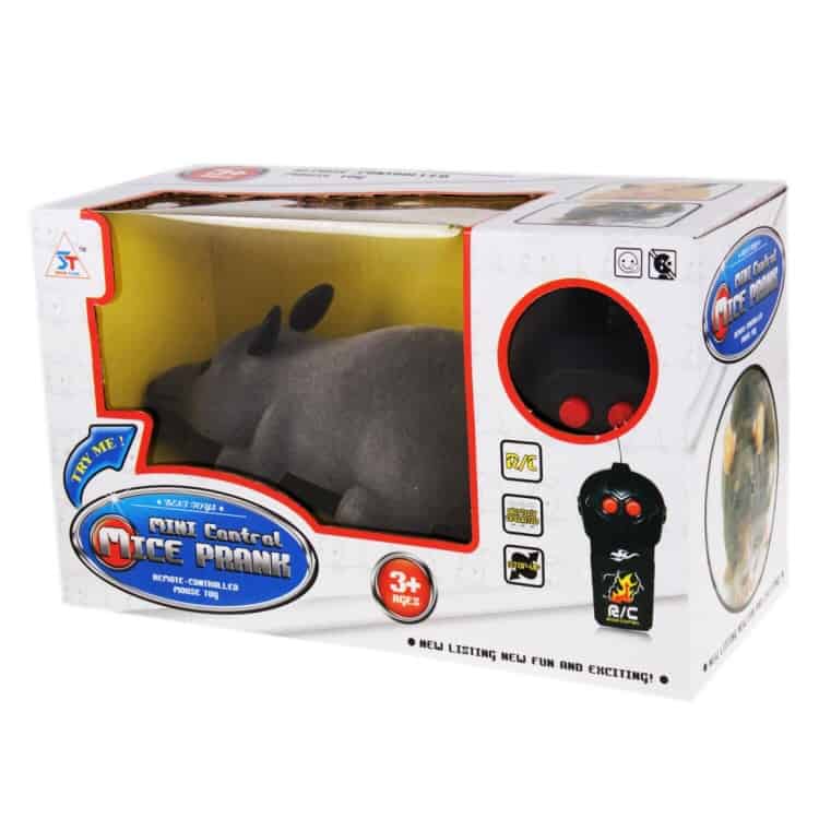 electronic fun mini mice prank toy with remote control (grey)