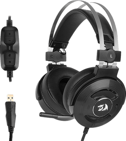redragon h991 triton wired active noise canceling gaming headset