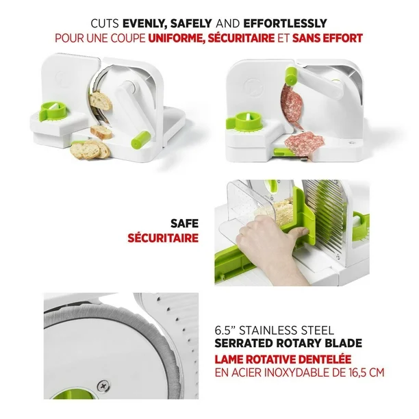 starfrit deli slicer, adjustable thickness settings