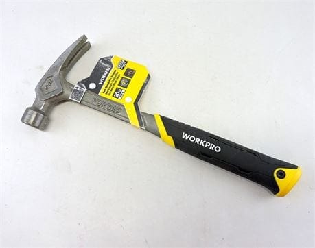 workpro 20 oz one piece forged claw hammer with anti shock handle