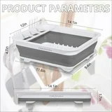 mekbok collapsible dish drying rack portable dish drainer dinnerware organizer kitchen rv campers storage gray
