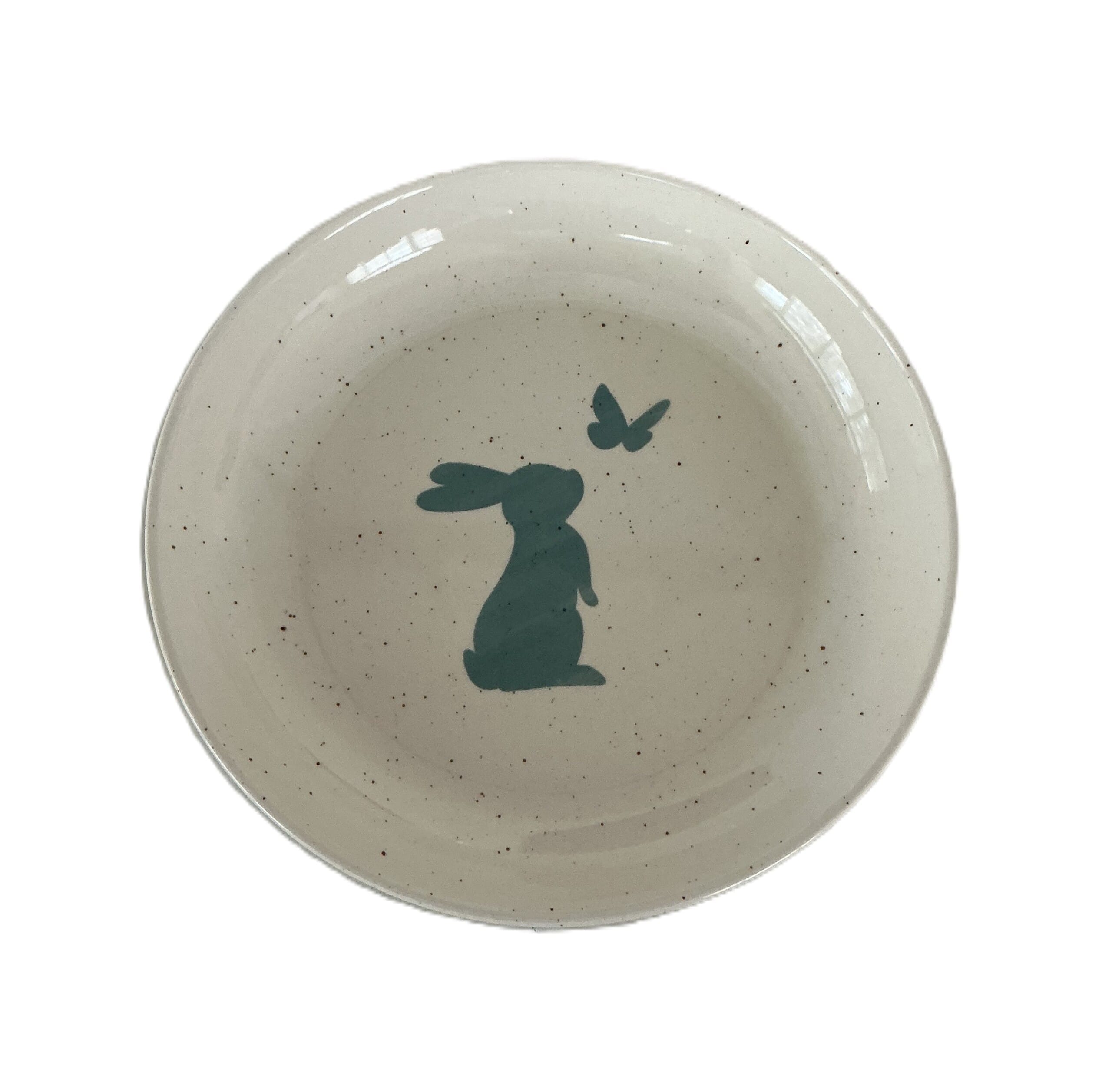 bunny ceramic salad plate