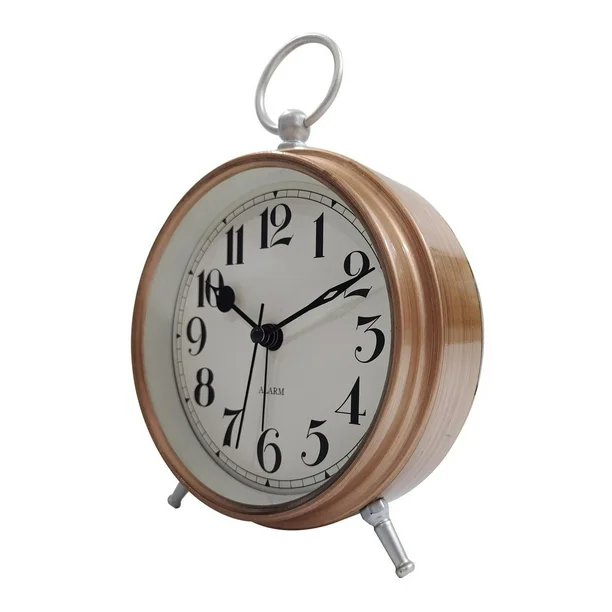hometrends copper pocketwatch tabletop alarm clock, 5.3 in. w/1 x 2 in. d/1 x 7.3 in. h/1