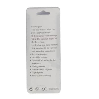 magic trick invisible ink uv light pen (silver)