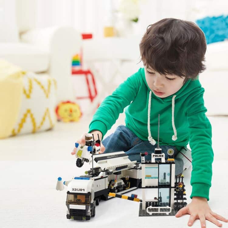 511 pcs brick blocks city police station command vehicle building bricks plastic blocks toys
