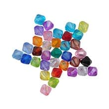 acrylic transparent crystal like rhombus loose beads 1000pcs (colour 6mm)