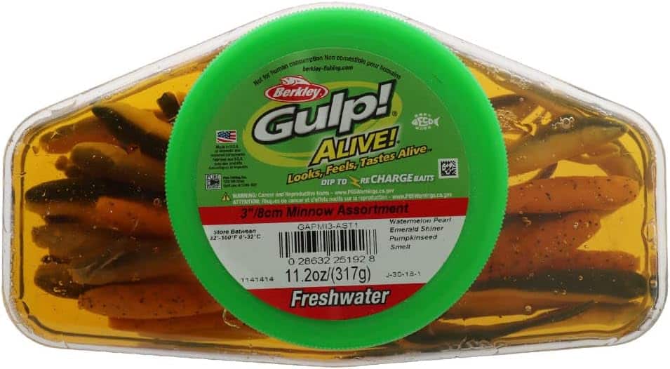 gulp! alive! minnow 3 11.2 oz bucket assorted colors