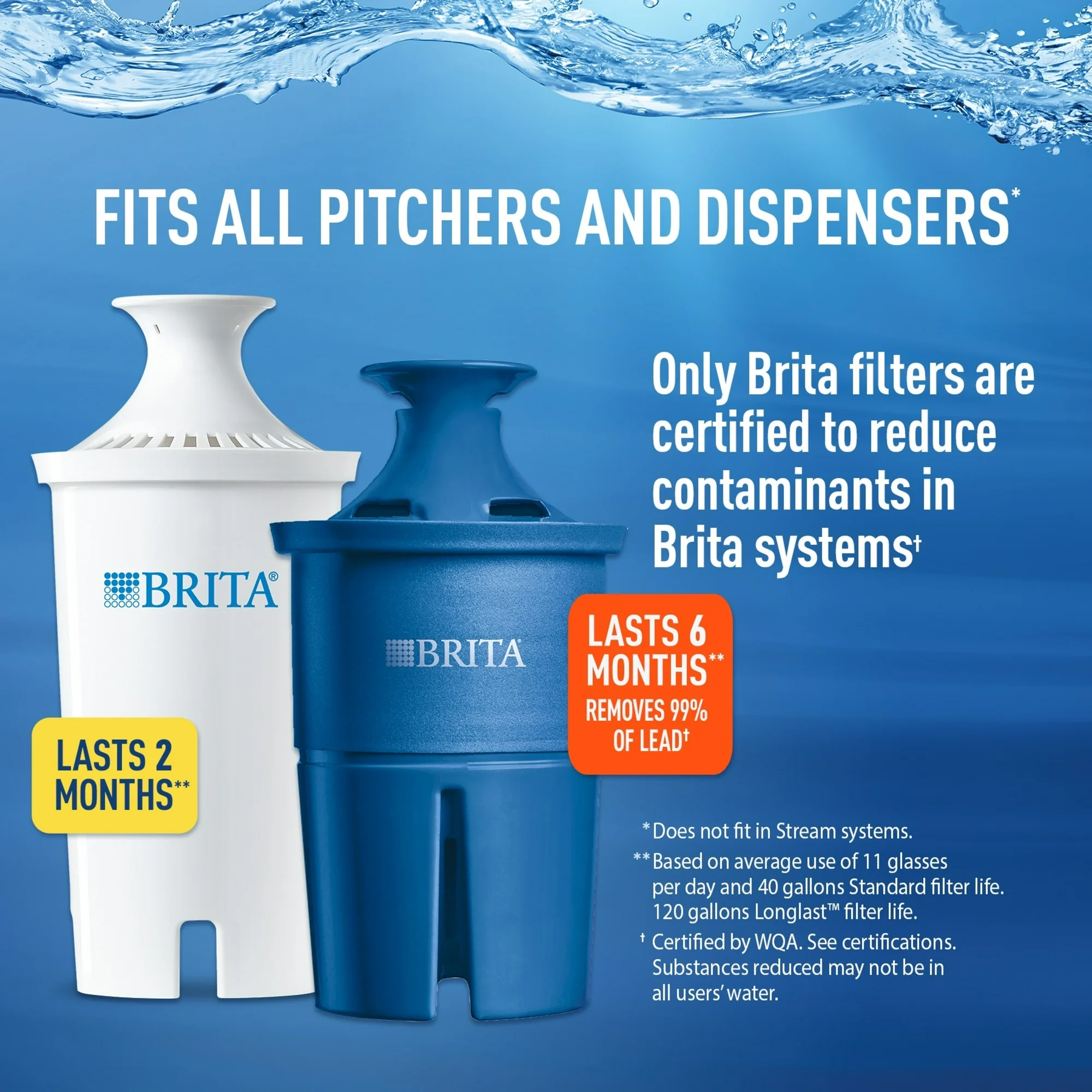 brita pacifica plastic 10 cup black water filter pitcher