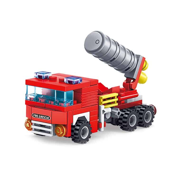 4 in 1 sets fire fighting car helicopter boat building blocks compatible city firefighter educational construction bricks toys