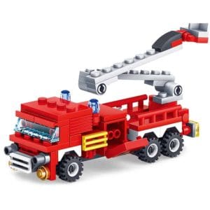 4 in 1 sets fire fighting car helicopter boat building blocks compatible city firefighter educational construction bricks toys