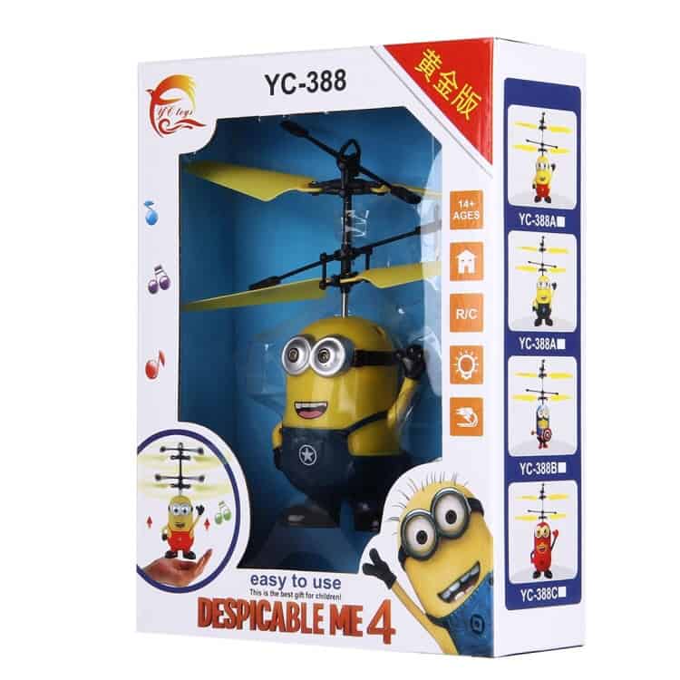 despicable me style infrared induction automatic floating flyer with minion