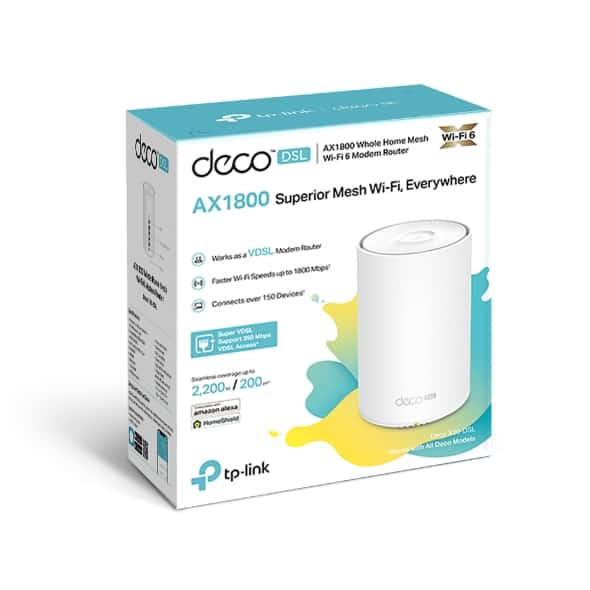 tp link deco x20 dsl new ax1800 vdsl whole home mesh wifi 6 router