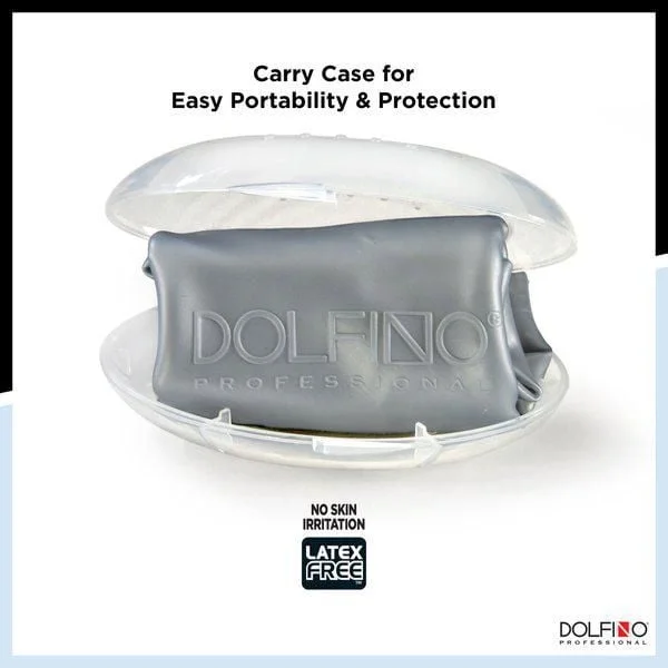 dolfino pro silicone swim cap silver, swim cap with case