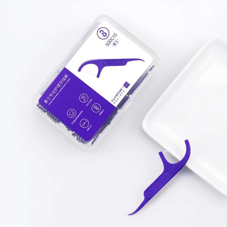 original xiaomi soocas professional care dental floss (purple)