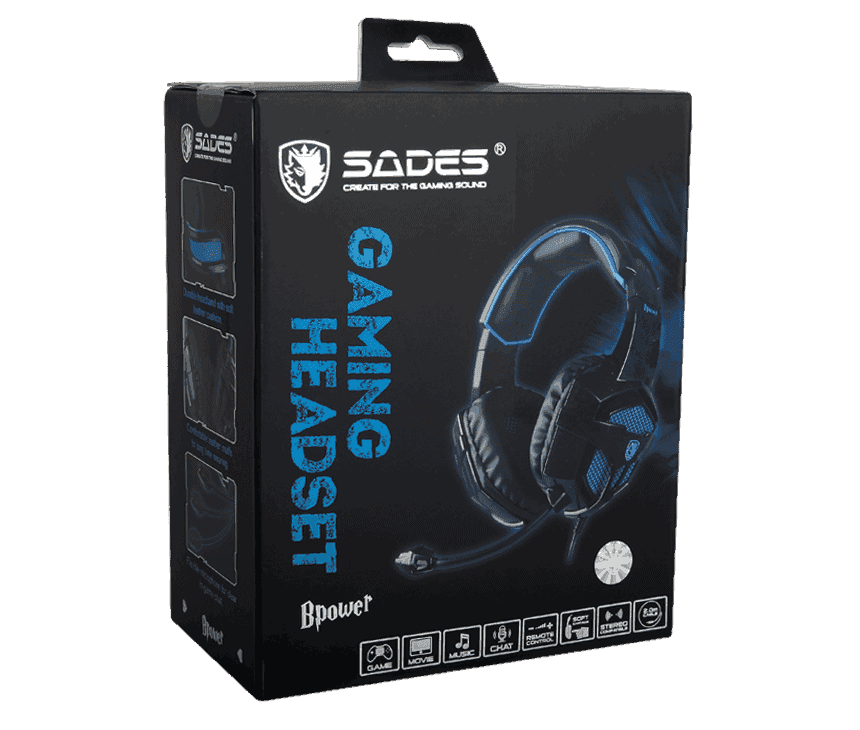 sades sa 739 bpower primary pc gaming headset blue