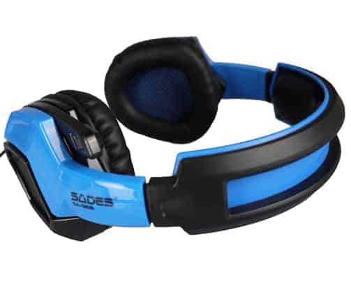 sades headset sa 968 virtual 7.1 led usb gaming headset blue