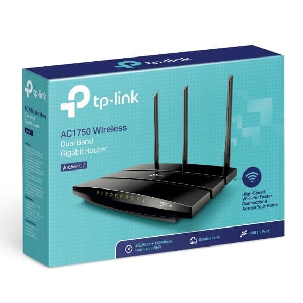 tp link ac1750 wireless dual band gigabit router archer c7