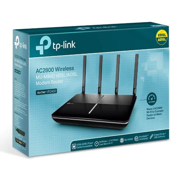 tp link ac2800 wireless mu mimo vdsl/adsl modem router archer vr2800