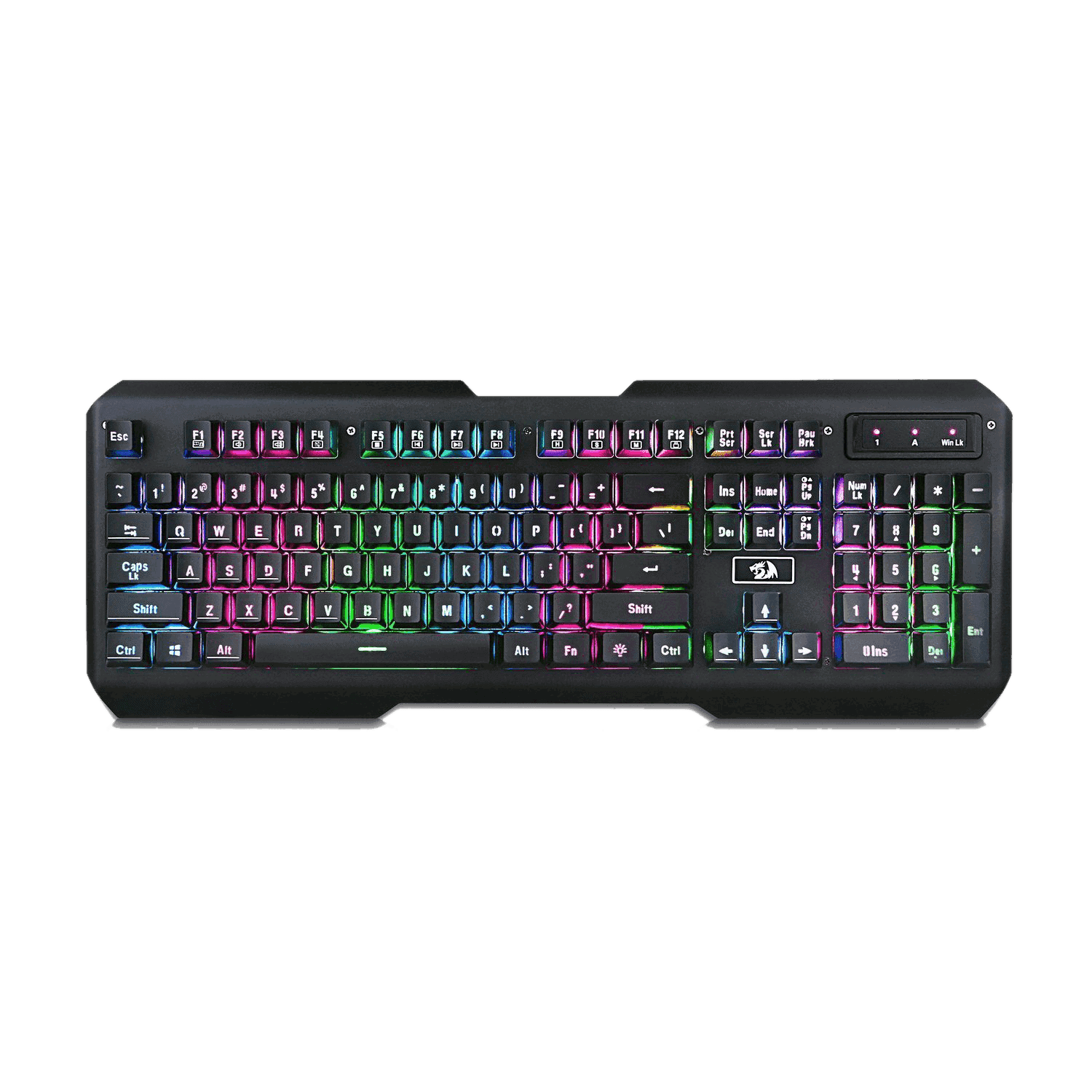 redragon k506 centaur 7 color rainbow backlit full size gaming keyboard with numeric keypad