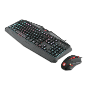 redragon s101 1 gaming keyboard mouse combo, rgb led backlit 104 keys usb wired ergonomic wrist rest keyboard, programmable 6 button mouse for windows pc gamer (keyboard mouse set)