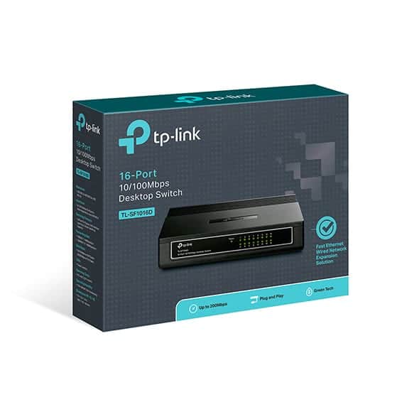 tp link 16 port 10/100mbps desktop switch tl sf1016d