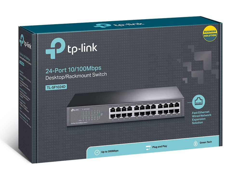 tp link 24 port 10/100mbps desktop/rackmount switch tl sf1024d
