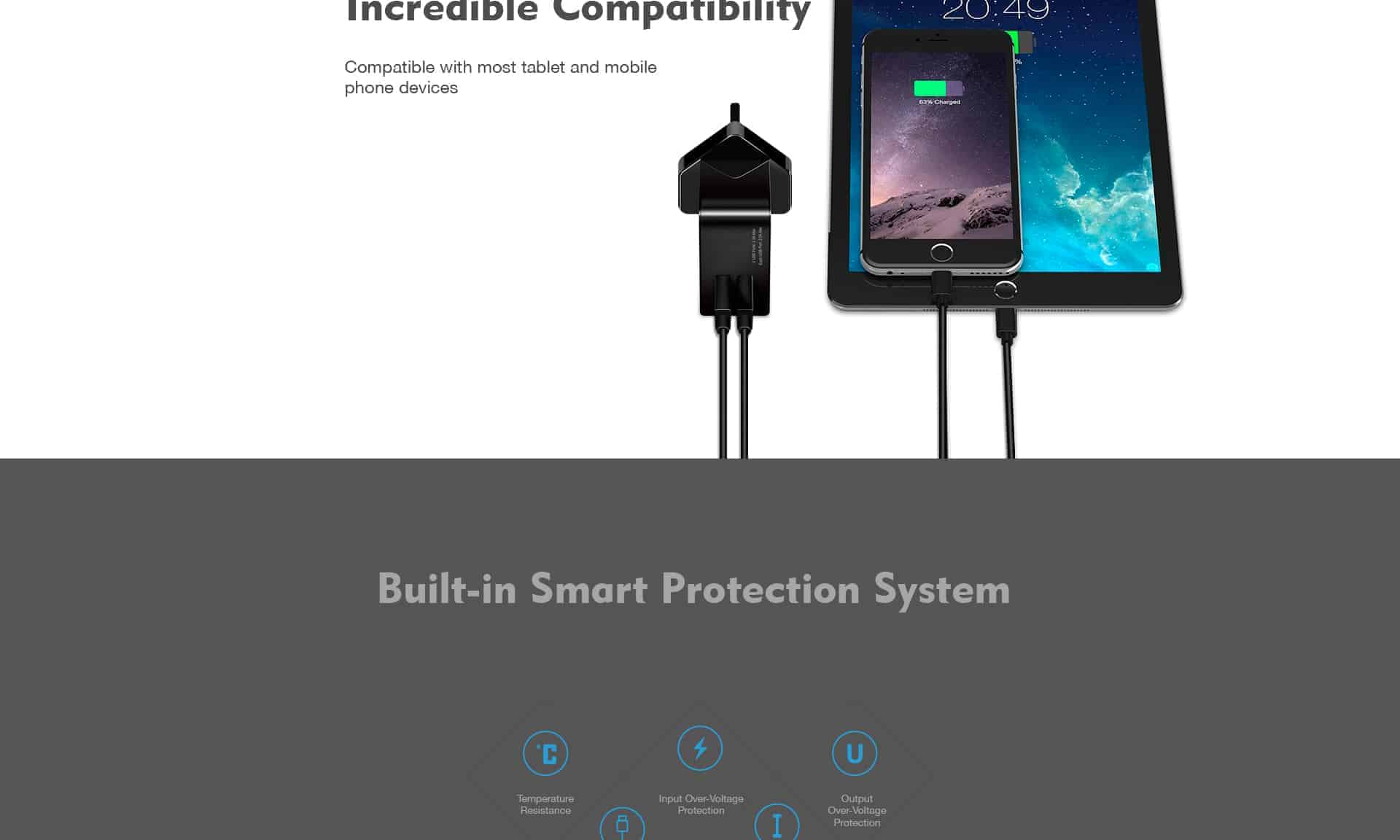 linkcomn kc w22u l wall charger