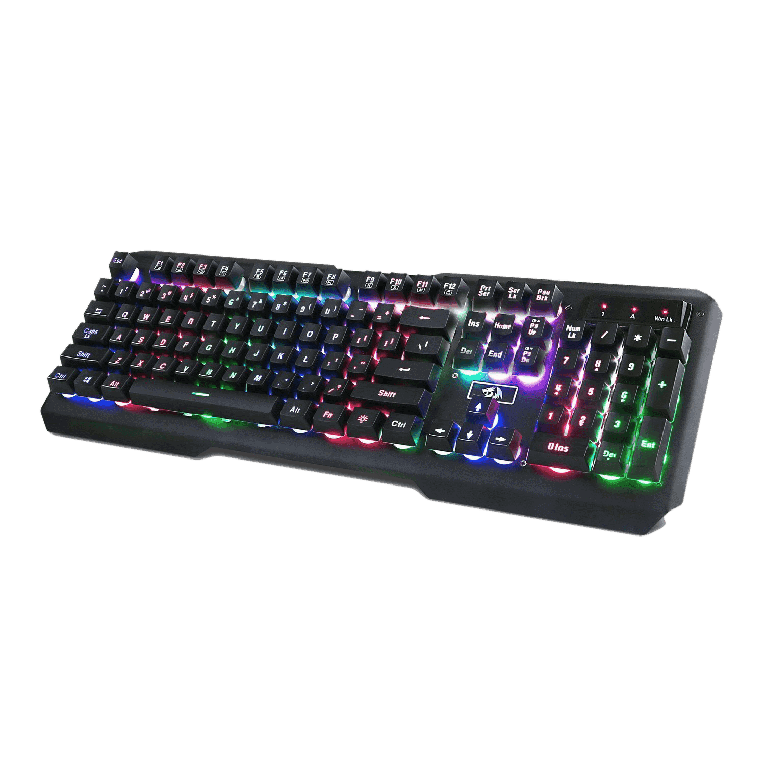 redragon k506 centaur 7 color rainbow backlit full size gaming keyboard with numeric keypad